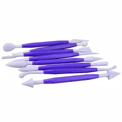 8-Piece Plastic Clay Sculpting and Modeling Tool Set (PURPLE)
