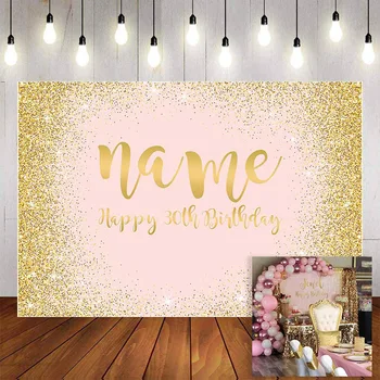 

Mehofond Photography Background Pink Glitter Golden Sands Girls Women Gold Birthday Party Decorations Backdrop Photo Studio