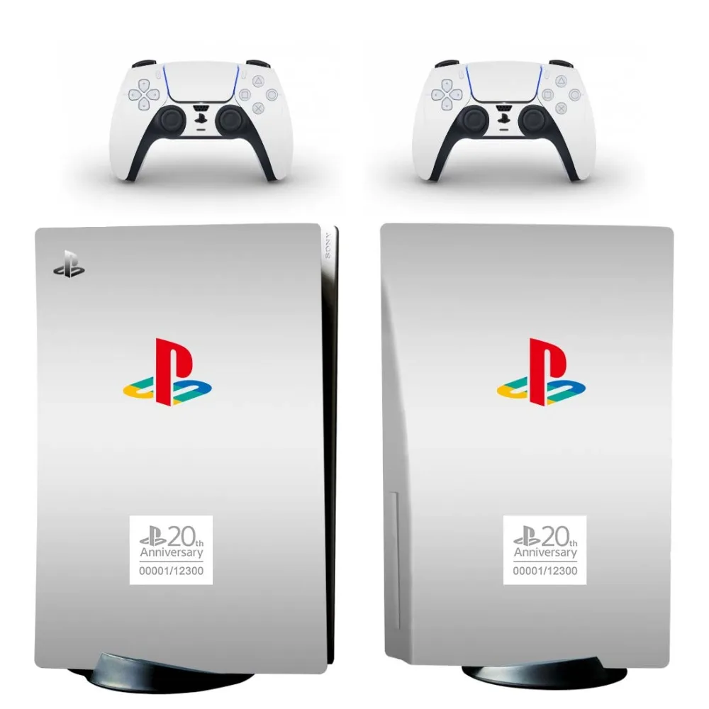 New PS5 Standard Disc Edition Skin Sticker Decal Cover for PlayStation 5 Console and 2 Controllers PS5 Skin Sticker Vinyl