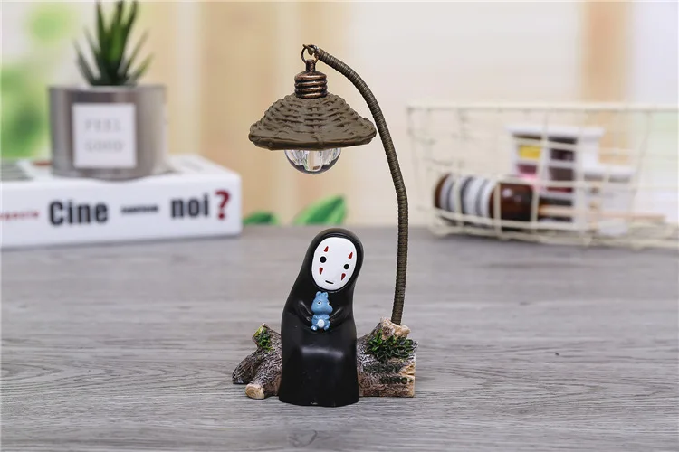 Японского аниме Studio Ghibli Kaonashi нет лицо человека светодиодный ночник кукла Хаяо Миядзаки Унесенные призраками резиновая фигурка героя