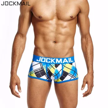 

JOCKMAIL Brand Mens Underwear Boxer shorts Classic plaid sexy panties calzoncillos hombre boxer marca cuecas boxer Gay Underwear