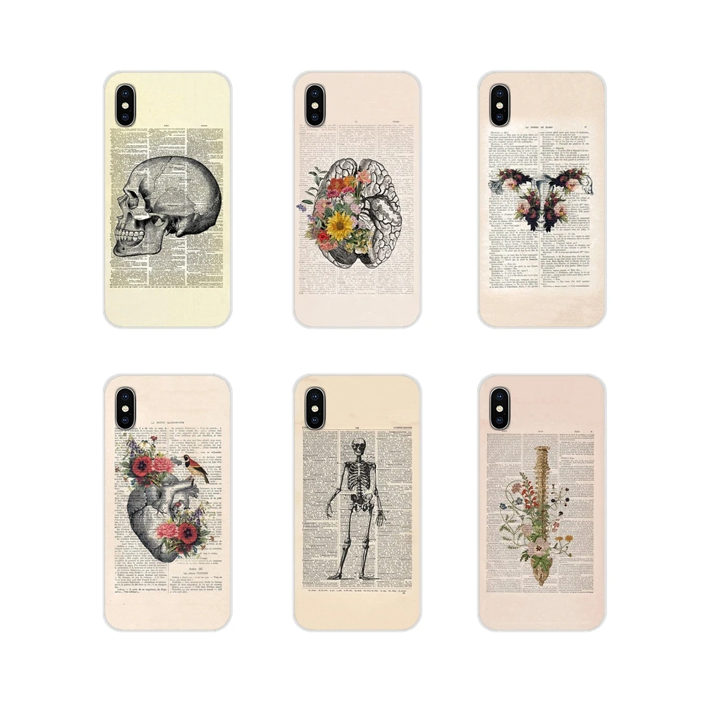 For Samsung Galaxy S2 S3 S4 S5 Mini S6 S7 Edge S8 S9 S10E Lite Plus Accessories Phone Cases Covers Skeleton Heart Rib Cage X-Ray | Мобильные
