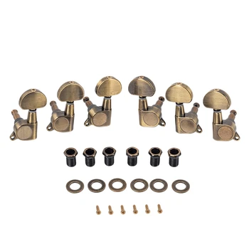 

Quality 3L 3R 6Pcs Guitar String Tuning Pegs Tuners Machine Heads Guitar Parts for Strat / Stratocaster Tele