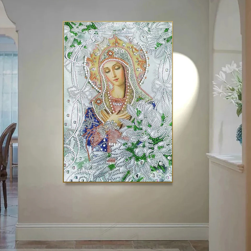 Diamond Painting Embroidery Cross Stitch Religion Icon Rhinestones Gift  Mosaic