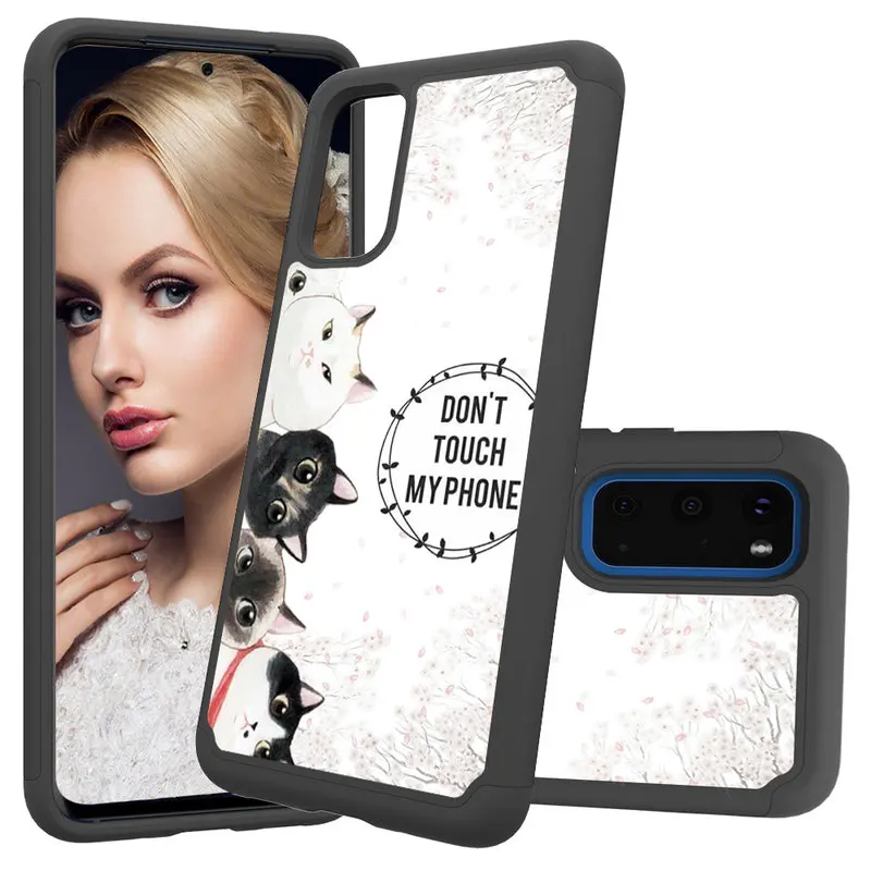 

Shockproof Case For Samsung Galaxy S11E 2 in 1 Hybrid PC & Silicone Cover For Samsung S11 E S11 S11 Plus Colored Painted Cases