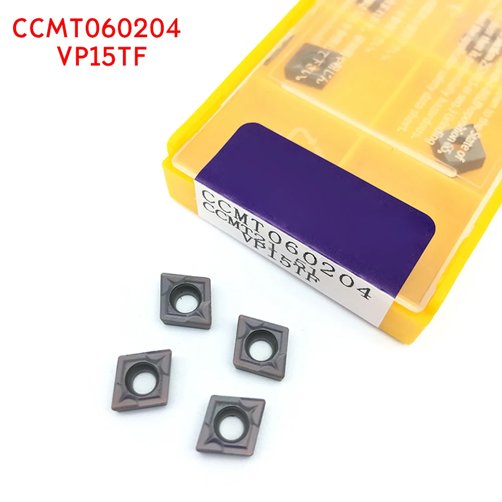 10 шт. CCMT060204 VP15TF карбидные вставки внутренний токарный инструмент CCMT 060204 торцевые
