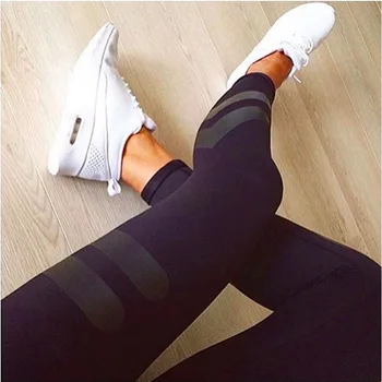 LUSLOS Women's Pants Fitness Leggings Printed High Waist Pants Running  Gym Sport Jogging Pants Trousers Black Green Leggins 1