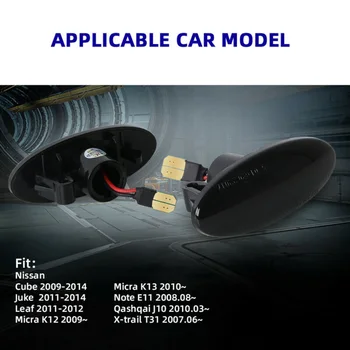 

Set Turn Signal Light Car Bulb 2Pcs Auto For Nissan Leaf Juke LED Accessories