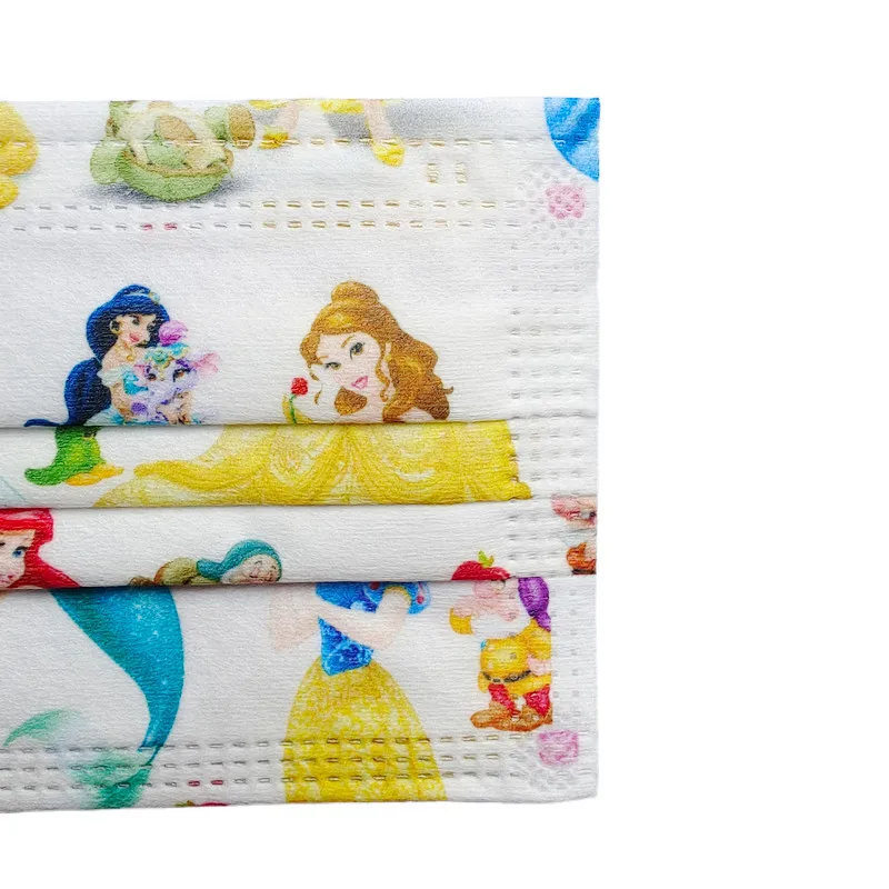 New Kids Disposable Face Mask Protective Child Mask Disney Princess Cartoon Mouth Mask Anime Cute Mascarillas Girls Fast Ship 5