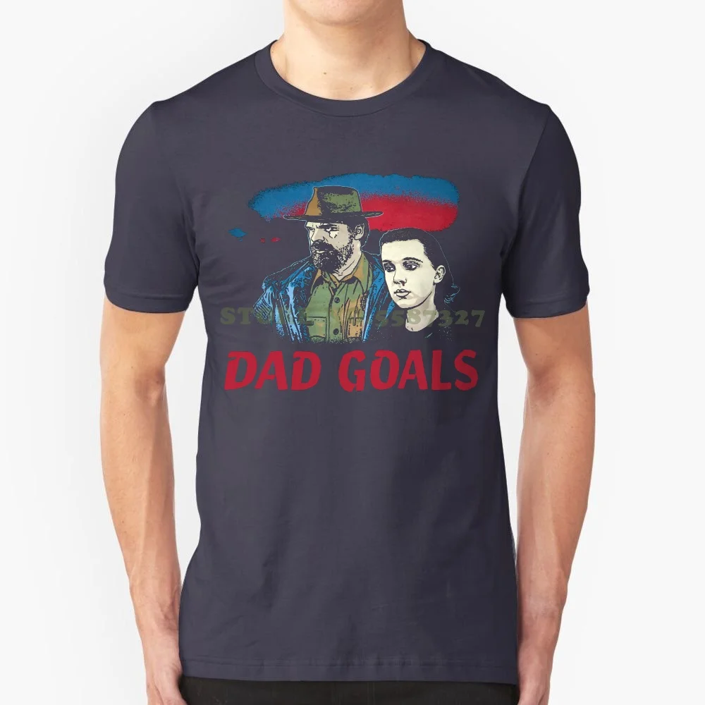 thumbnail image 1 of Stranger Tee Things Dad Goals Chief Hopper Eleven Tv Show Mens T Shirt, 1 of 4