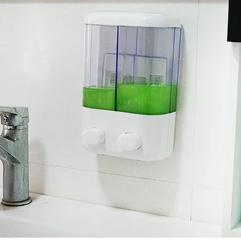 

Washroom Liquid Soap Dispenser Body Lotion Single/double 500/1000ml Shower Hand Wash Pump Wall Mounted Shampoo Gel