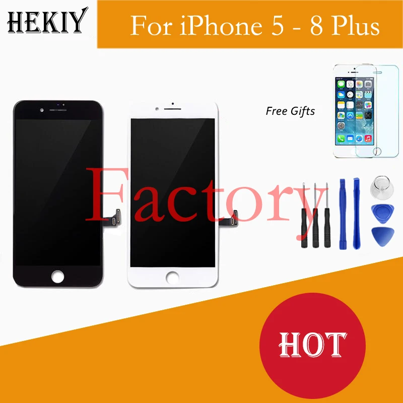 ЖК-дисплей Hekiy AAA +++ для iPhone 6 7 8 6S Plus сменный сенсорный экран 5 5S SE без битых пикселей