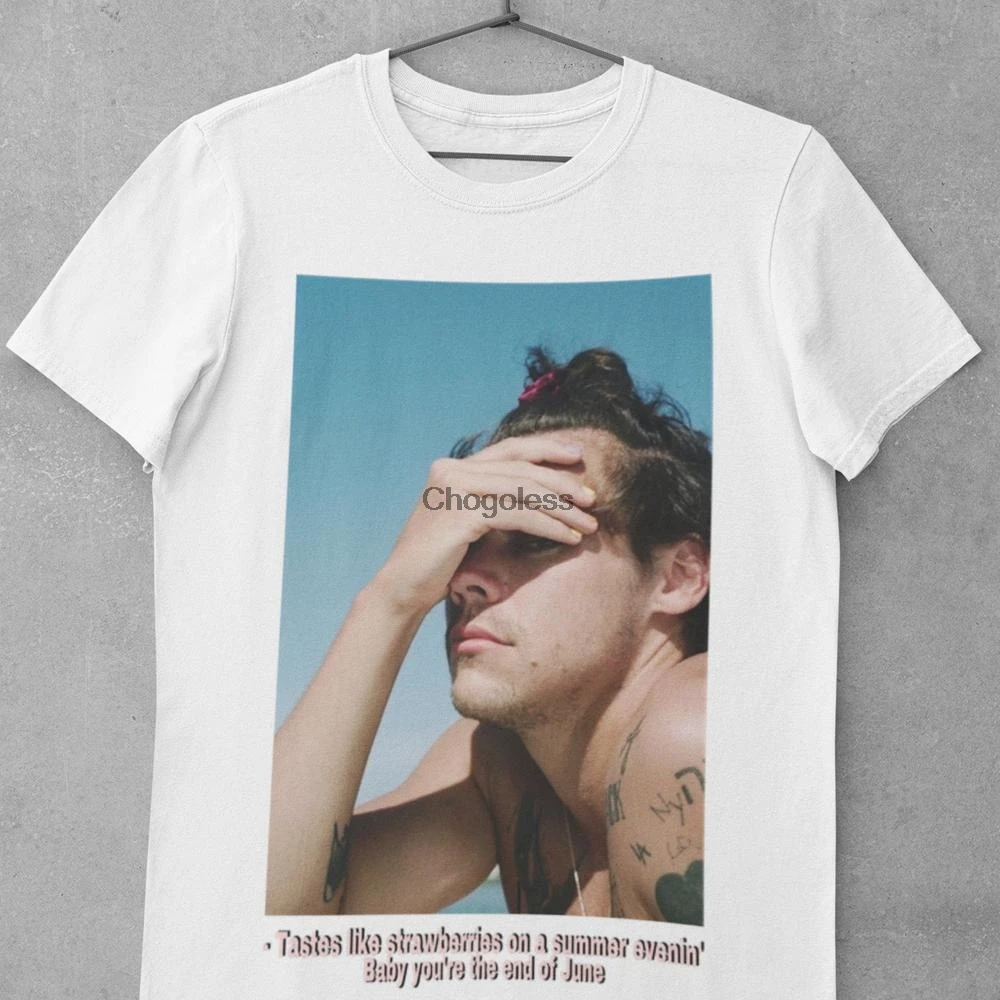 Футболка с поп-культурой футболка HS со вкусом клубники | Мужская одежда