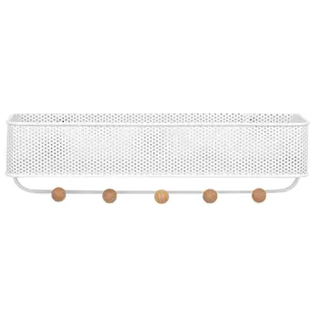 

1 pc Storage Rack Decorative Multifunction Wall-mounted Hanging Hanging Holder Organizer Letters Shelf with Hooks