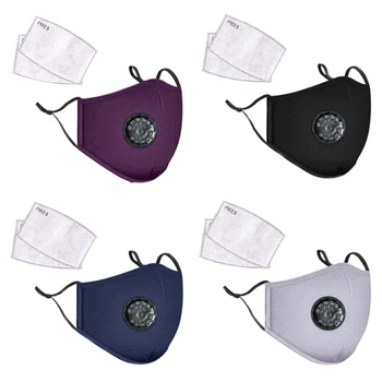 

Anti Dust PM2.5 Mouth Mask With 2 Replaceable Filter Anti Pollution Breathable Cotton Face Mask Washable Respirator Mouth-muffle