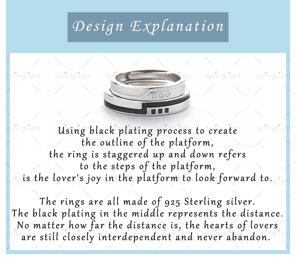 Весенние уникальные Регулируемые кольца для пар Настоящее серебро 925 проба Изящные Ювелирные изделия станция дизайн кольцо для женщин подарок девушки