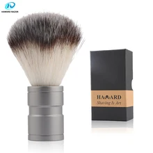 HAWARD Men's Shaving Brush Synthetic Hair Shaving Brush Metal Handle Beard Brush For Men's Face Cleansing Safety Razor Brush