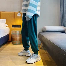  Spring Autumn Men's Korean Youth Nine-point Pants Straight Casual Pants Small Feet Urban Youth Outdoor Overalls Men's Clothing 