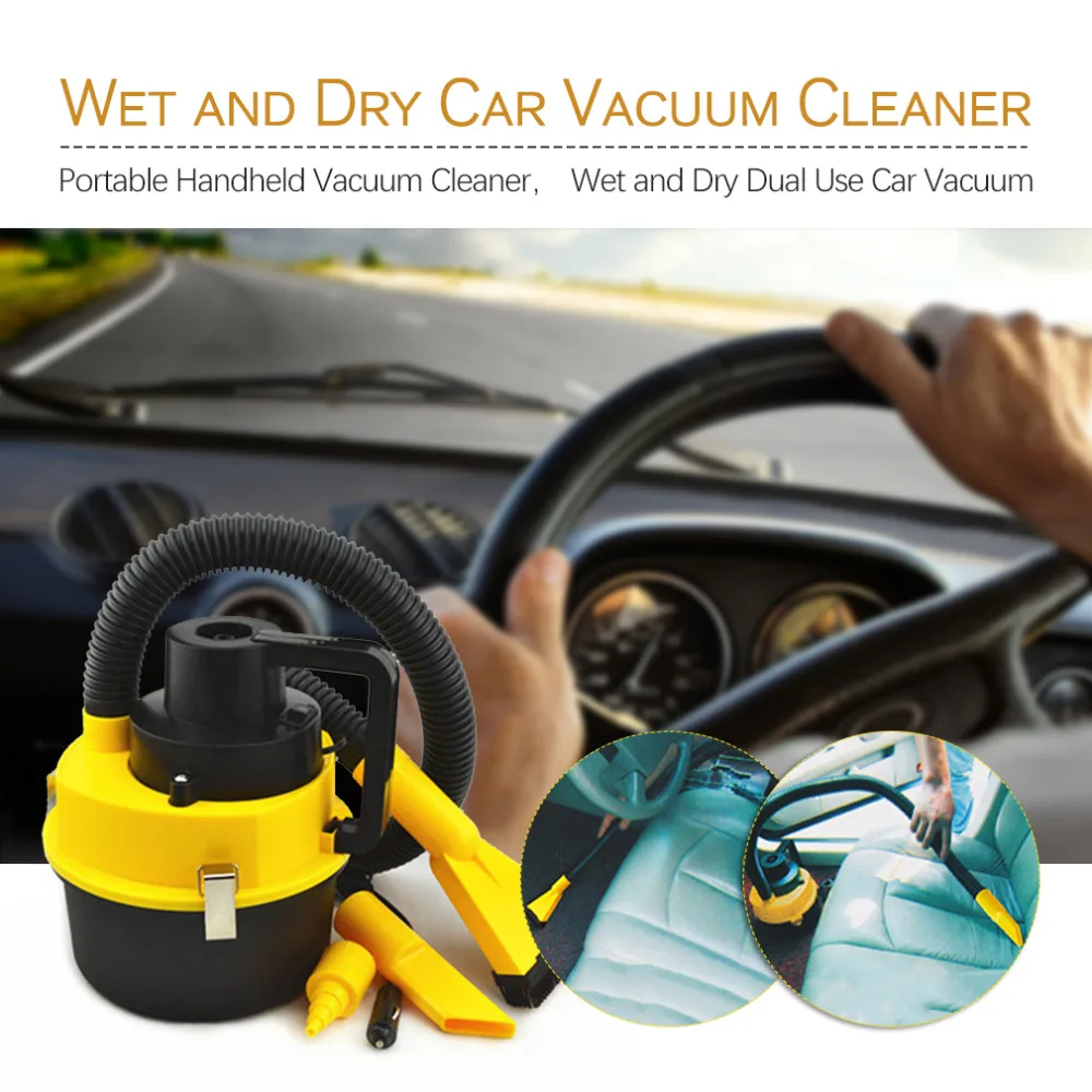 

Powerful Wet Dry Car Vacuum Cleaner Portable Handheld Vacuum Cleaner aspirad Household Cleaning Dual Use Car Vacuum