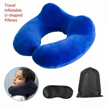 

Inflatable U-shaped Pillows Travel Outdoor Portable Pillow Neckrest Travel Folding Slow Rebound Train Plane Office Travel