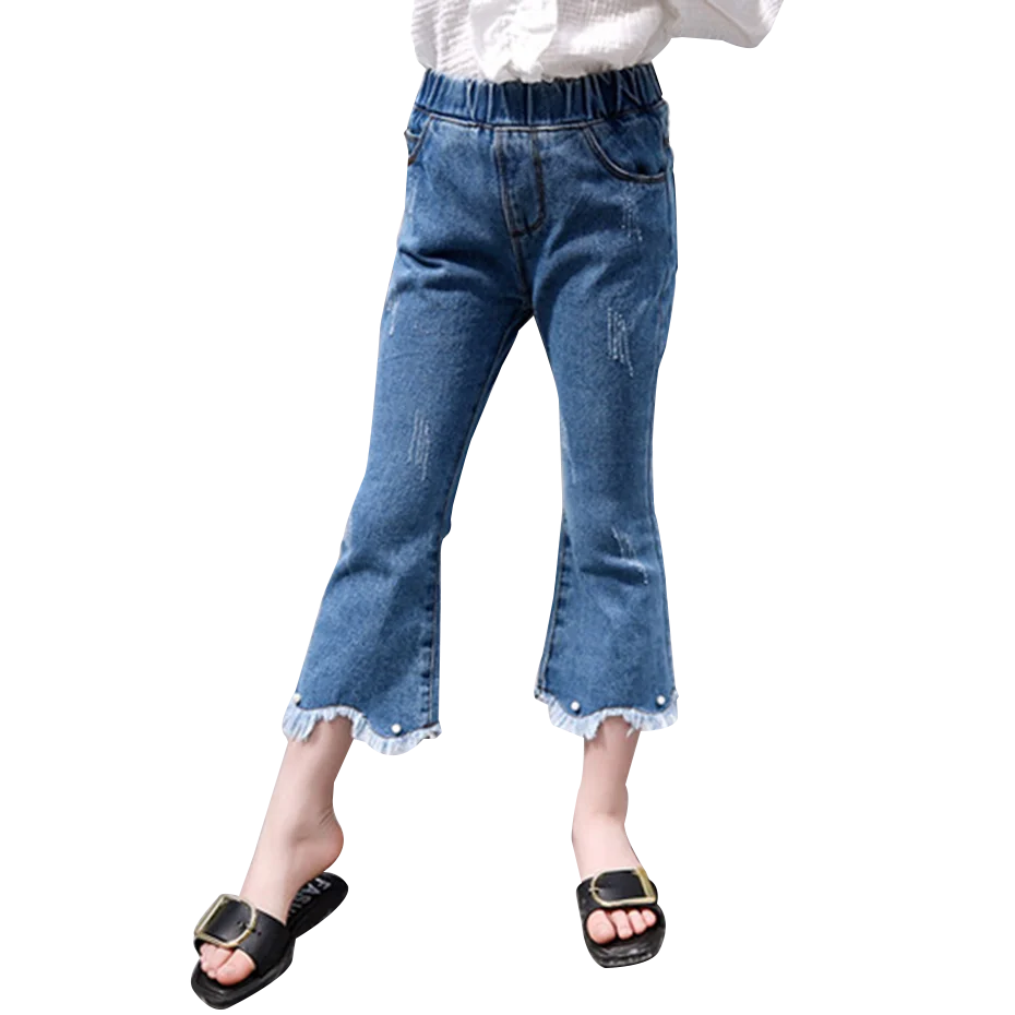 Girls Summer Jeans Solid Color Children's Jeans For Girl Teenage Children Jeans Casual Style