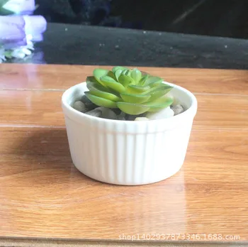 

Ceramic Flower Holder/High Grade And White Porcelain Succulent Flowerpot/Zakka Japanese Style Flower Holder/Circle Basin with Ho