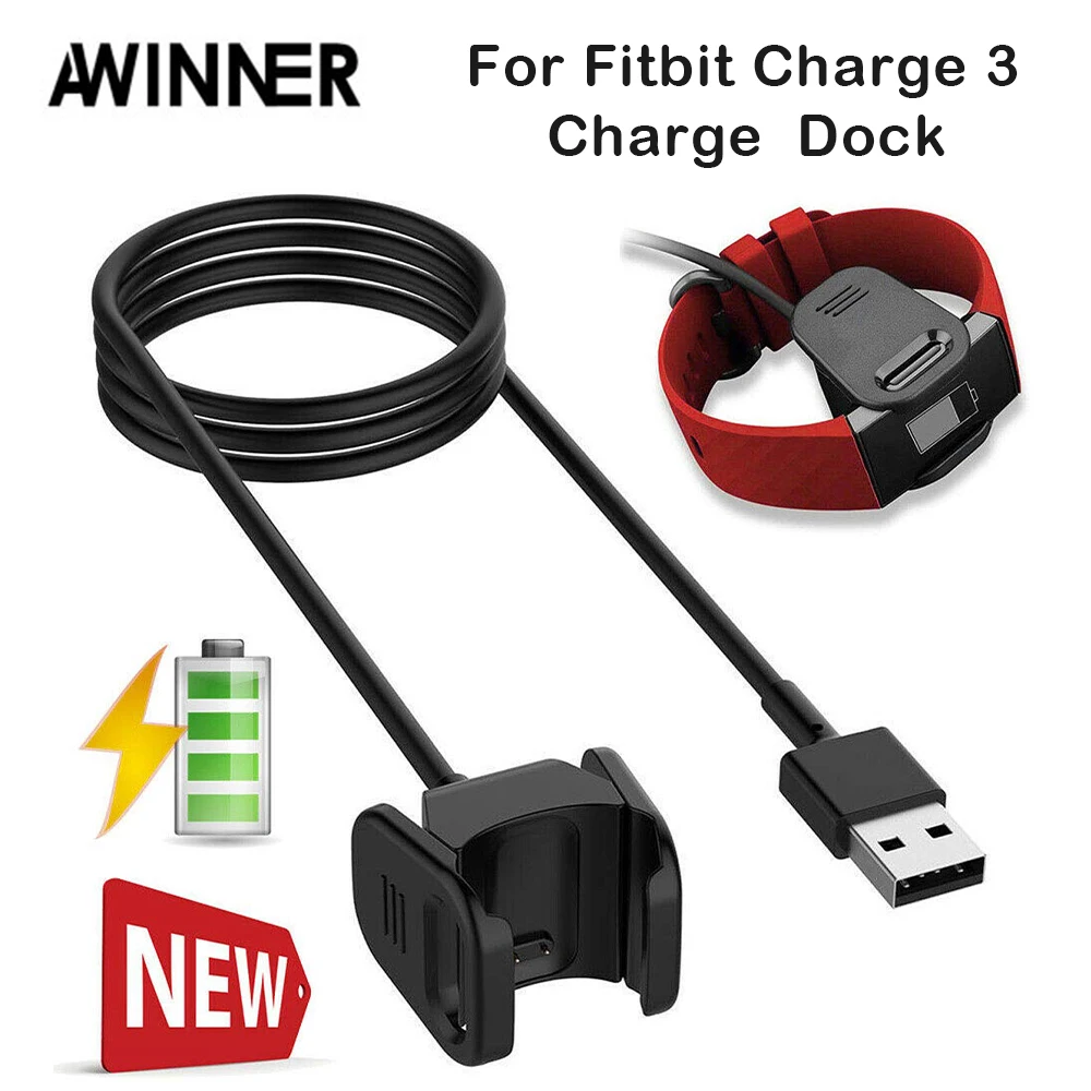 

Replaceable USB Charger For Fitbit Charge3 Smart Bracelet USB Charging Cable for Fitbit Charge 3 Wristband Dock Adapter