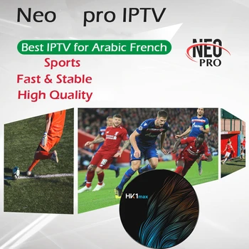 

HK1 MAX Android 9.0 Box RK3318 Quad-Core 4G/64G 4K Dual Wifi + 1 Year French Belgium Arabic IPTV Neo Subscription 1300+