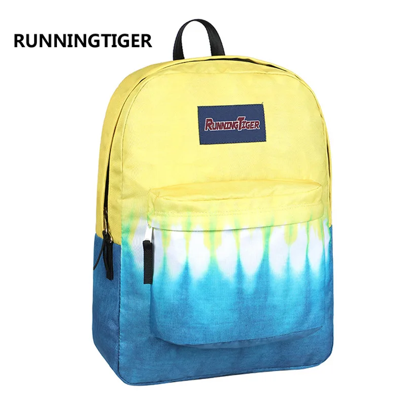 

New style high school students' color-matching double-shoulder bag, women's large-capacity backpack