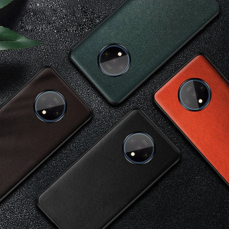 Для Oneplus 7T Pro Чехол кожаный роскошный противоударный защитный чехол для телефона