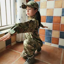 Камуфляжный комплект для детей ростом 90-160 см, походная рубашка, штаны, шляпа, тактический тренировочный CS, детский охотничий костюм для рыбалки