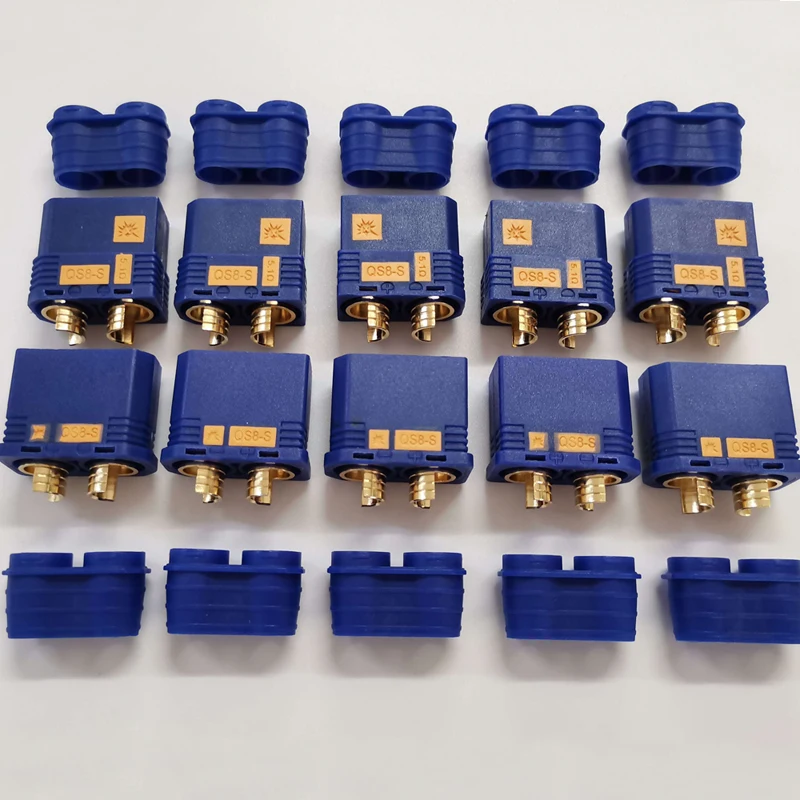 5Pairs Heavy Duty Anti-Spark Battery Connector Gold-plated Large Power Plug Male Female w/ Sheath Housing for RC Car Model Drone
