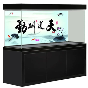 

[JX-1053] Fish Tank Background HD Calligraphy Series Aquarium Sticker Mural Decoration Painting Pattern Size Can Be Customized