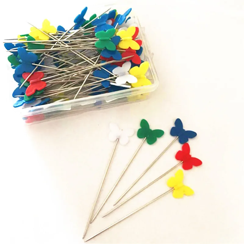 50pcs/box Dressmaking Pins Embroidery Patchwork Pins DIY Handmade Sewing Patchwork Pins Big Head Pins Sewing Tool Needle Arts