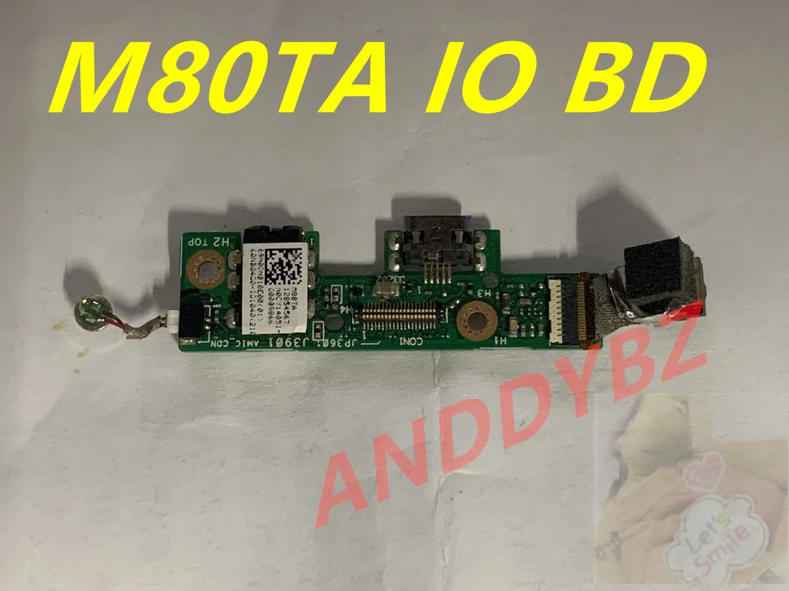 Usado Original para Asus Vivotab Nota M80ta Usb Carregador Placa de Áudio M80ta_io_bd Tesed ok