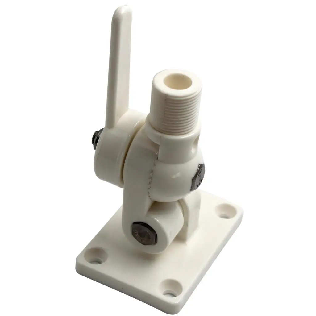 Marine Adjustable Antenna Nylon 4-Way Side/Deck Ratchet Mount for Boats Caravan