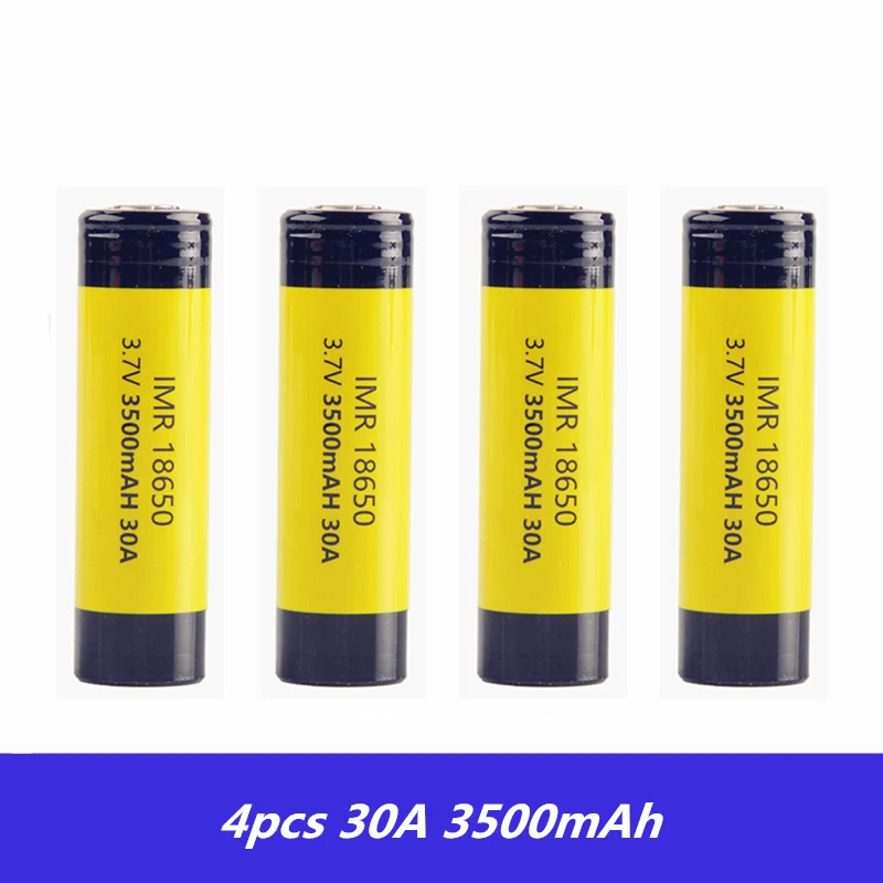 18650 батарея для бокс мод для электронных сигарет Listman IMR 3,7 V 30A 3500mAh литий-ионная аккумуляторная батарея 18650 Vape батарея - Цвет: 4pcs Battery
