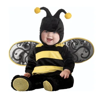 

Baby Boys Girls Insect Bee Cartoon Animals Cosplay Costumes Kid Christmas Halloween Jumpsuit Newborn Infant Photography Prop