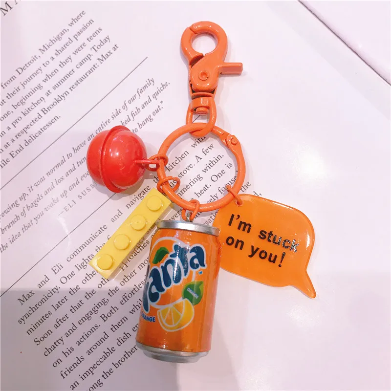 Креативные напитки Брелок Cola Fanta Can аксессуары для ключей мужские и женские