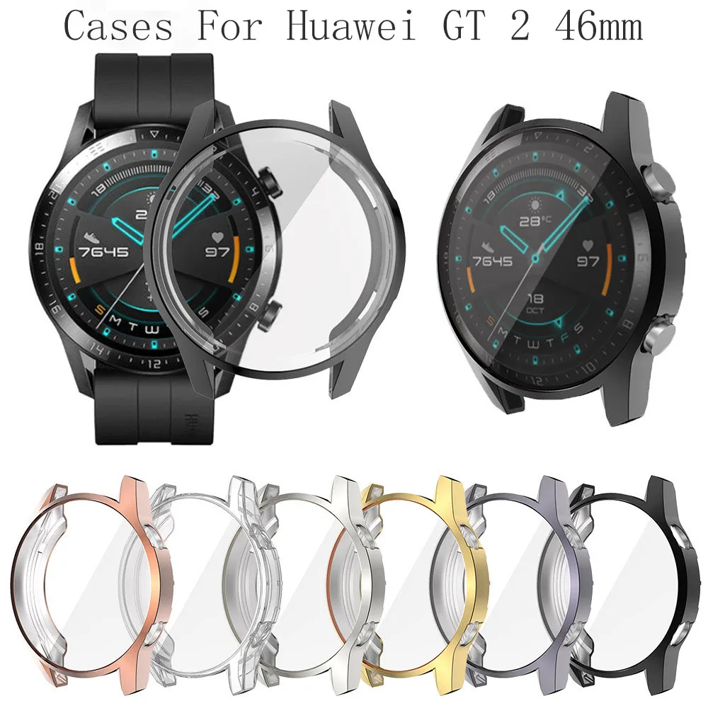 Чехол для часов Huawei Watch GT 2 46 мм защитный чехол из мягкого силикона и ТПУ футляр 42