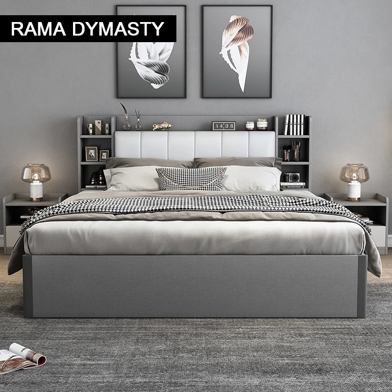 Modern bedroom furniture storage bed 1.5/1.8M plate bed