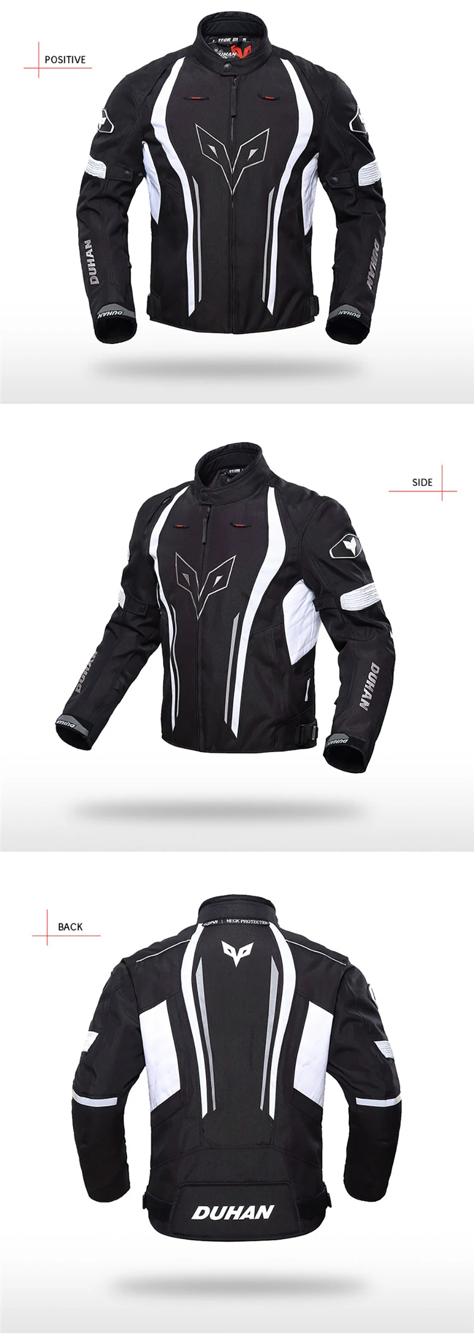 DUHAN мотоциклетная куртка, водонепроницаемая, для спорта на открытом воздухе, для езды на мотоцикле, длинная куртка, защитная с пятью защитными D-205