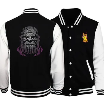 

The Avengers Infinity Gauntlet Thanos 2019 Winter Hot Sale Jacket Men Streetwear Anime Hip Hop Baseball Bomber Jacket Coat Tops