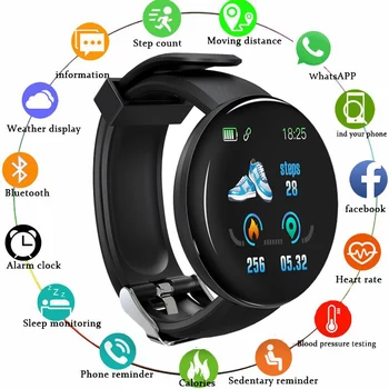 

GEJIAN D18 Smart Watch Fashion casual Men And Women Blood Pressure Heart Rate monitor Ip67 Waterproof Oxygen Sports SmartWatch