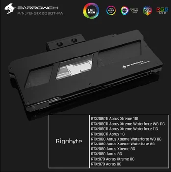 

Barrowch FB-GIX2080T-PA Digital Thermometer GPU Blocks 5v 3pin Aluminum Alloy Panel, For Gigabyte RTX2080Ti/2080/2070 Aorus