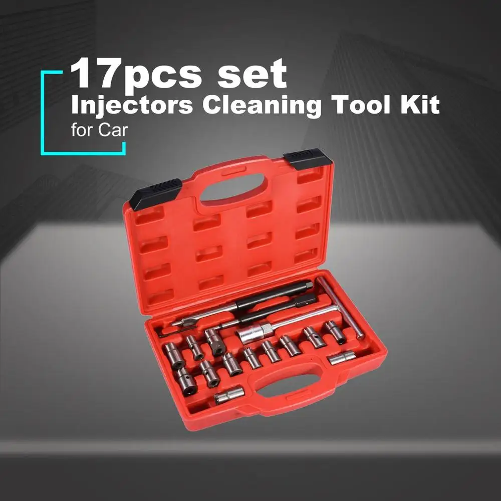 

17PC Diesel Injector Seat Cutter Cleaner Set Universal Injectors Cleaning Car Repair Tool Kit For Delphi/Bosch/Siemens/Denso