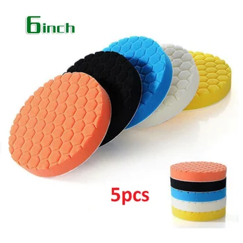 

5Pcs/Set Buffing Sponge 3/5/6/7 inch Polishing Pad Waxing Auto Polisher Use Round Sponge