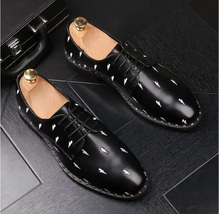 Мужские туфли оксфорды высокие официальные кожаные заостренный носок обувь для