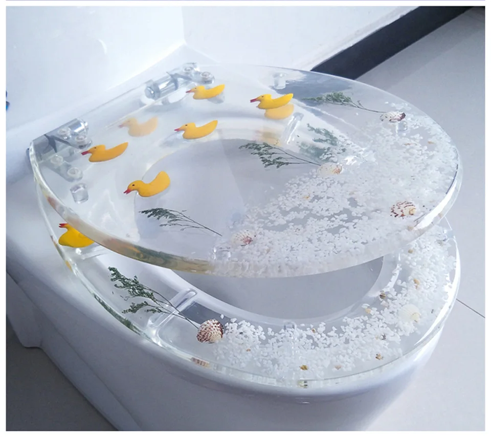 Colorful Toilet Seats Cover Resin Material Suit For O U V Sharp Toilet TBC2108
