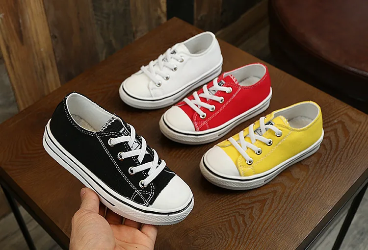 CNFSNJ Children's Shoes For Girls New spring Autumn candy color Kids boys Fashion Canvas Sports Kids Shoes 26-36